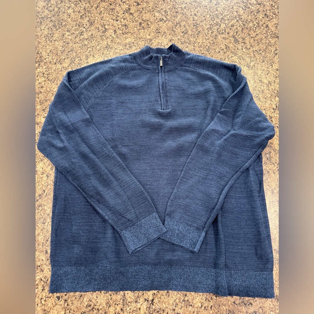Men’s Sonoma Quarter Zip Pullover, Blue, Size XXL